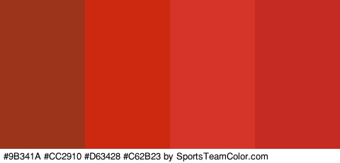 #9B341A #CC2910 #D63428 #C62B23 Colors