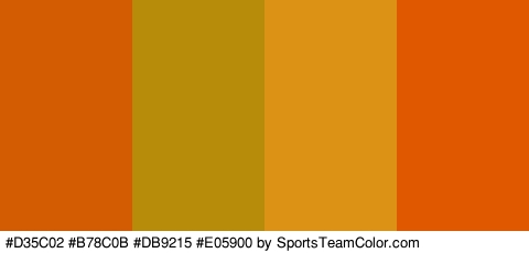 #D35C02 #B78C0B #DB9215 #E05900 Colors