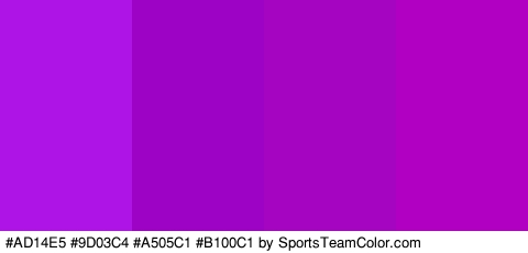 #AD14E5 #9D03C4 #A505C1 #B100C1 Colors