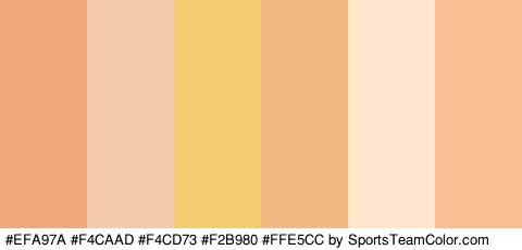 #EFA97A #F4CAAD #F4CD73 #F2B980 #FFE5CC #F9BE93 Colors