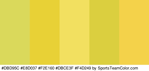 #DBD95C #E8D037 #F2E160 #DBCE3F #F4D249 Colors