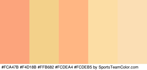 #FCA47B #F4D18B #FFB682 #FCDEA4 #FCDEB5 Colors