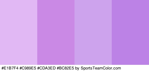 #E1B7F4 #C989E5 #CDA3ED #BC82E5 Colors