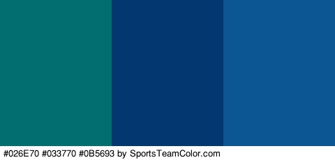 #026E70 #033770 #0B5693 Colors