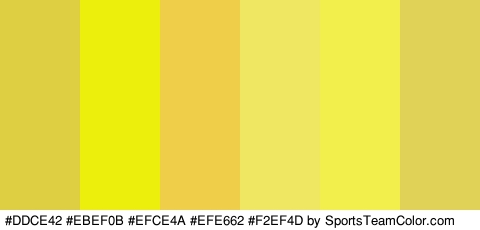 #DDCE42 #EBEF0B #EFCE4A #EFE662 #F2EF4D #E0D257 Colors