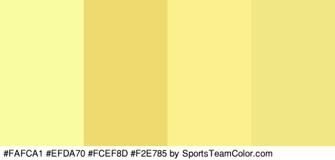 #FAFCA1 #EFDA70 #FCEF8D #F2E785 Colors