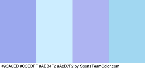 #9CA8ED #CCEDFF #AEB4F2 #A2D7F2 Colors