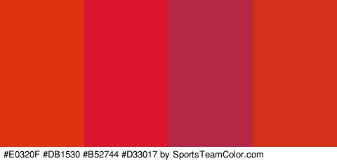 #E0320F #DB1530 #B52744 #D33017 Colors