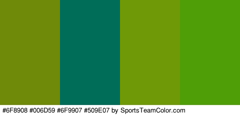 #6F8908 #006D59 #6F9907 #509E07 Colors