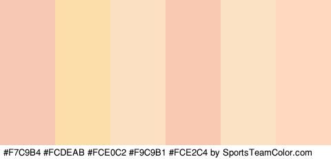 #F7C9B4 #FCDEAB #FCE0C2 #F9C9B1 #FCE2C4 #FFD8BF Colors