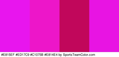 #E815EF #ED17C9 #C1075B #E814E4 Colors