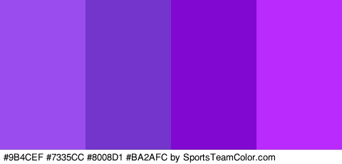 #9B4CEF #7335CC #8008D1 #BA2AFC Colors