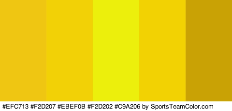 #EFC713 #F2D207 #EBEF0B #F2D202 #C9A206 Colors