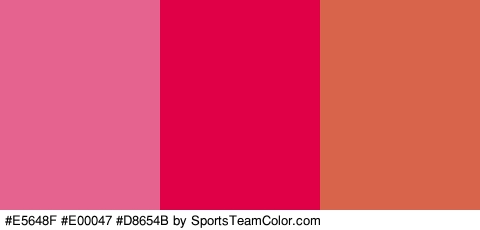 #E5648F #E00047 #D8654B Colors