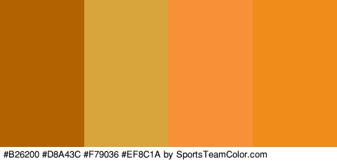 #B26200 #D8A43C #F79036 #EF8C1A Colors