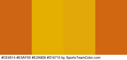 #CE6514 #E5AF00 #E2A809 #D16710 Colors