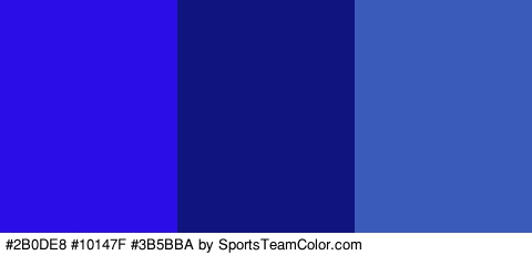 #2B0DE8 #10147F #3B5BBA Colors