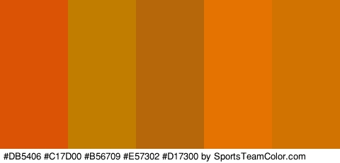 #DB5406 #C17D00 #B56709 #E57302 #D17300 Colors