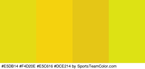 #E5DB14 #F4D20E #E5C616 #DCE214 Colors