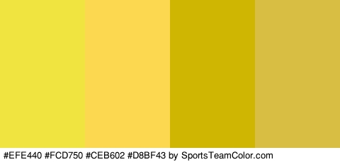 #EFE440 #FCD750 #CEB602 #D8BF43 Colors