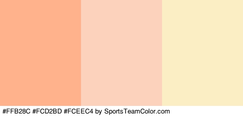 #FFB28C #FCD2BD #FCEEC4 Colors