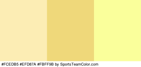 #FCEDB5 #EFD87A #FBFF9B Colors