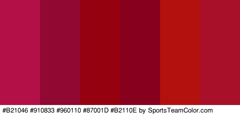 #B21046 #910833 #960110 #87001D #B2110E #A80F28 Colors