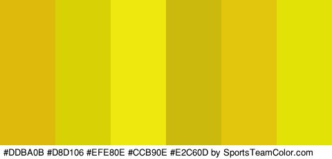 #DDBA0B #D8D106 #EFE80E #CCB90E #E2C60D #E2E206 Colors