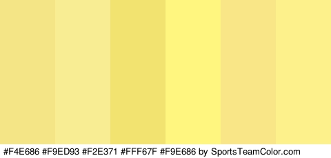 #F4E686 #F9ED93 #F2E371 #FFF67F #F9E686 #FCF18A Colors