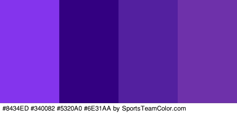 #8434ED #340082 #5320A0 #6E31AA Colors