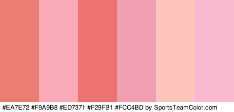 #EA7E72 #F9A9B8 #ED7371 #F29FB1 #FCC4BD #F7B7CF Colors