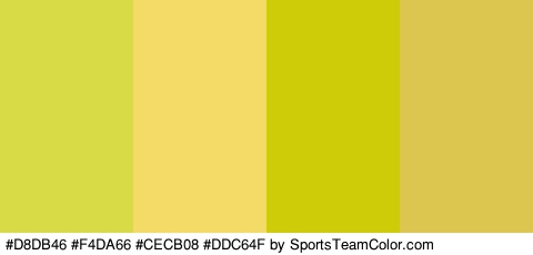 #D8DB46 #F4DA66 #CECB08 #DDC64F Colors