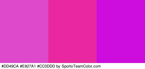 #DD49CA #E827A1 #CC0DDD Colors