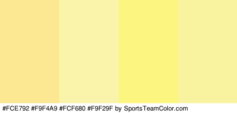 #FCE792 #F9F4A9 #FCF680 #F9F29F Colors