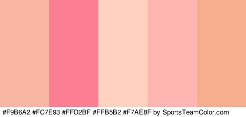 #F9B6A2 #FC7E93 #FFD2BF #FFB5B2 #F7AE8F Colors