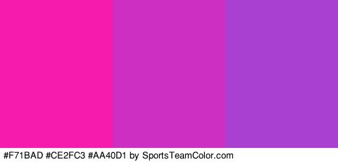 #F71BAD #CE2FC3 #AA40D1 Colors