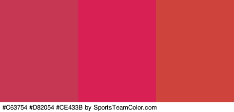 #C63754 #D82054 #CE433B Colors