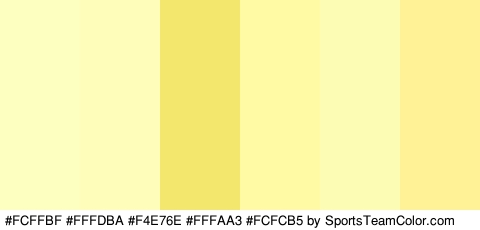 #FCFFBF #FFFDBA #F4E76E #FFFAA3 #FCFCB5 #FFF196 Colors