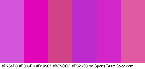 #D254D8 #E006B8 #D14287 #BC2CCC #D326C8 #E059A3 Colors