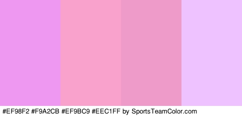 #EF98F2 #F9A2CB #EF9BC9 #EEC1FF Colors