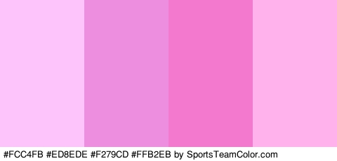 #FCC4FB #ED8EDE #F279CD #FFB2EB Colors