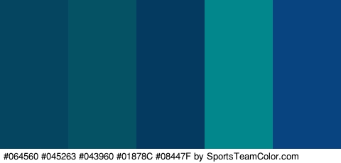 #064560 #045263 #043960 #01878C #08447F Colors