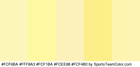 #FCF6BA #FFF8A3 #FCF1BA #FCEE88 #FCF4B0 Colors