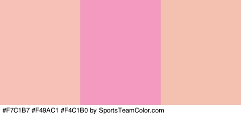 #F7C1B7 #F49AC1 #F4C1B0 Colors