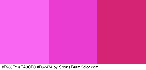 #F966F2 #EA3CD0 #D62474 Colors