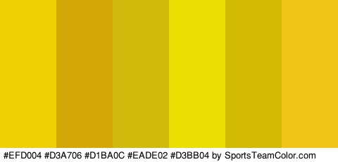 #EFD004 #D3A706 #D1BA0C #EADE02 #D3BB04 #EFC417 Colors