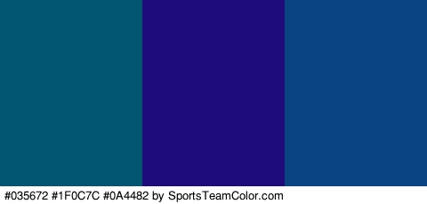 #035672 #1F0C7C #0A4482 Colors