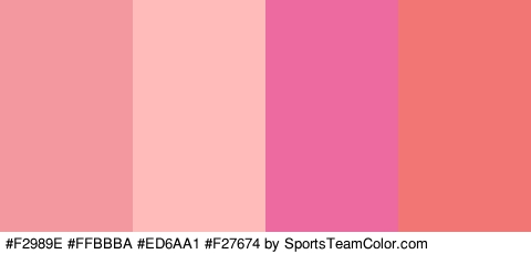 #F2989E #FFBBBA #ED6AA1 #F27674 Colors