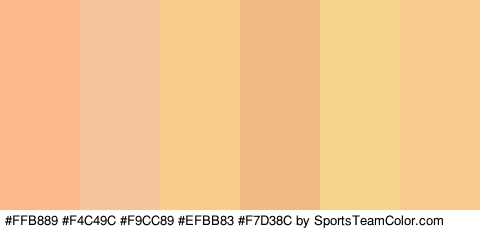 #FFB889 #F4C49C #F9CC89 #EFBB83 #F7D38C #F9CB8E Colors