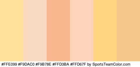 #FFE099 #F9DAC0 #F9B78E #FFD3BA #FFD67F #F4C689 Colors